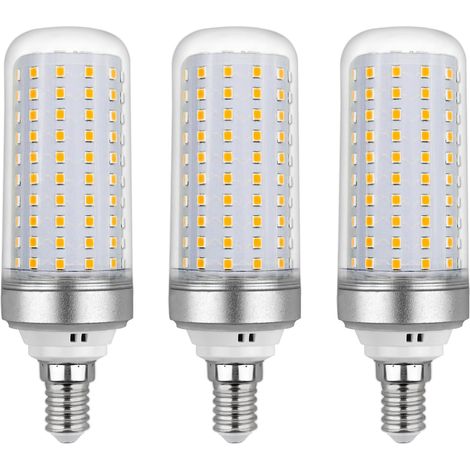 Paquete de 3 bombillas LED E14 de 24 W, no regulables, aptas para lámparas colgantes, plafones, lámparas de mesa y lámparas de pie, luz cálida. (1/5)
