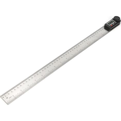 Niveau numérique électronique 2-en-1 0-360° règle de menuiserie multifonction rapporteur d'angle avec affichage digital (500mm) (1/5)