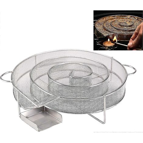 Générateur de fumée froide, barbecue rond en acier inoxydable pour grill et fumoir (1/5)
