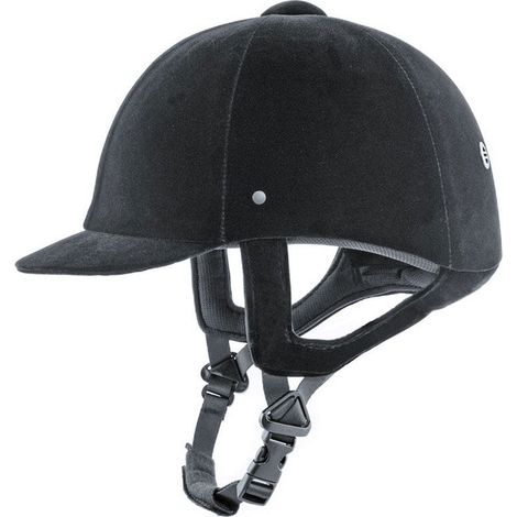 Cap Pro-Tech in velluto con paranuca e omologazione VG1: 53 cm, Nero (1/2)