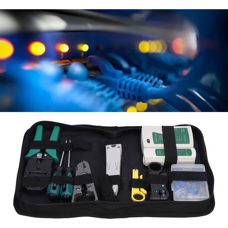 Kit d'outils pour câbles réseau à monter soi-même, kit d'outils d'installation réseau, kit de sertissage de câbles réseau 2KT-2172 (1/5)