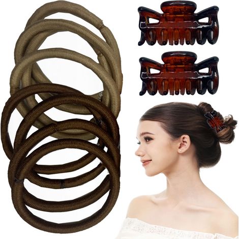 Élastiques à cheveux, pinces à cheveux, accessoires pour femmes, épingles à cheveux, ensemble d'élastiques, élastique (1/4)