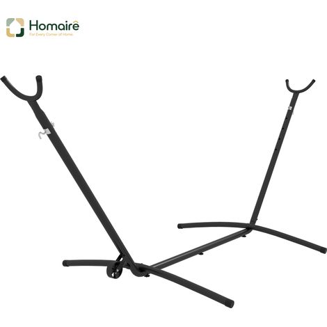 HOMAIRE Hängemattengestell mit Rollen, verstellbaren Haken, Tragetasche, stabilem Stahl, belastbar bis 220 kg für Garten und Terrasse