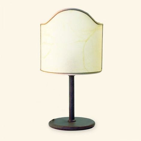 Abat-jour classica lampadari bartalini alki lp e27 led ottone pergamena lampada tavolo (1/4)