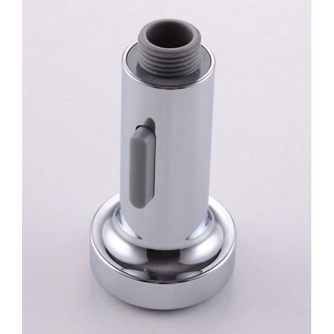 Press Down Pro Küchenarmatur-Ausziehbrausekopf mit 2 Funktionen und Düsen, universelles Zubehör für Küchenarmaturen mit Ausziehbrausekopf (Silber) (1/4)