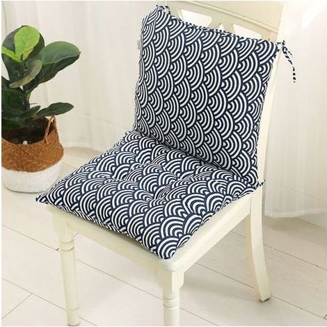 Galette de chaise Coussin Chaise Jardin – Coussin Exterieur Confortable et épais - Idéal pour intérieur et extérieur - 40x40 cm - Bleu (1/3)