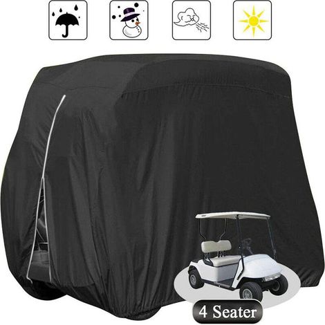 royaluxe -Housse de chariot de golf étanche pour 4 passagers adaptée à la voiture de club EZ GO Yamaha avec tissu Oxford durable anti-poussière 210D, 275122168cm (1/5)