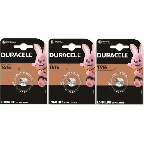3 piles Duracell 1616 Lithium (3 ampoules de 1 batterie) 3