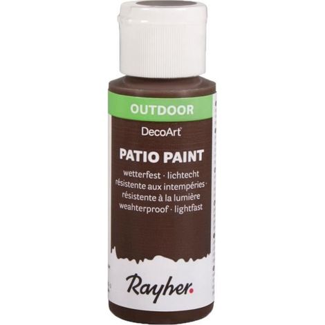 Peinture acrylique - RAYHER - Châtaigne - 59 ml - Résistante aux intempéries - Bricolage facile