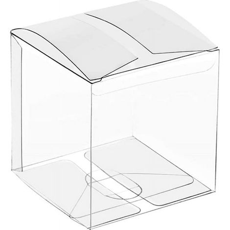 Boite En Pvc - 5 x 5 x 5 cm - Transparente - Pour Emballage Cadeaux Et Faveurs De Mariage - Lot De 50 (1/5)