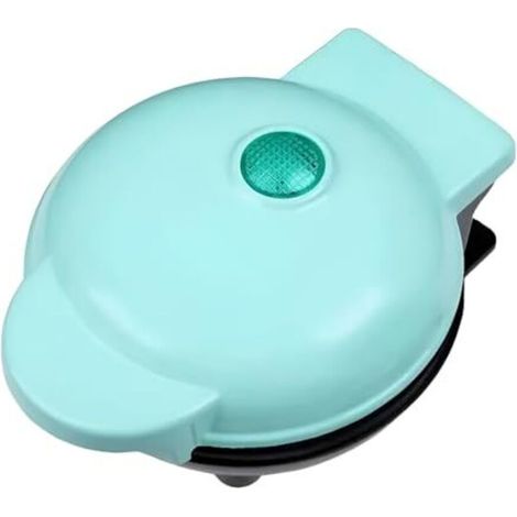 Mini-Waffeleisen, Belgische Waffelmaschine, Waffeleisen mit Antihaftbeschichtung, Mini-Waffelform, 350 W, für Waffeln, Sandwiches und verschiedene Zubereitungen (Grün)