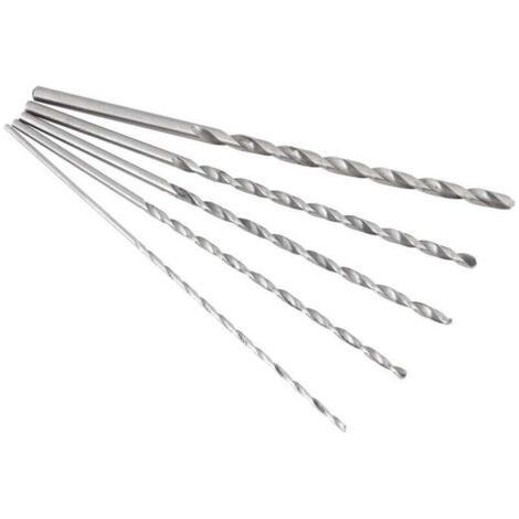 Extra langer, ultraschneller Spiralbohrer mit geradem Schaft aus Stahl. Professioneller Mini-Spiralbohrer, ideal für Arbeiten von 2–5 mm. (1/5)
