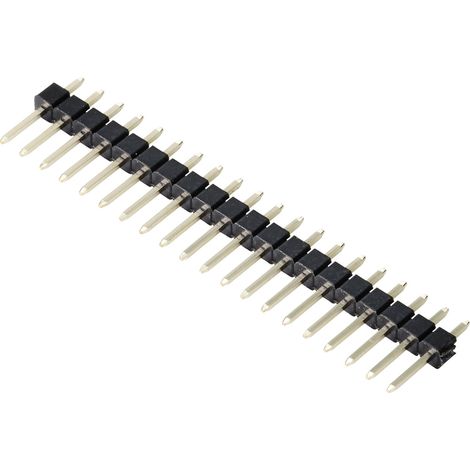 TRU COMPONENTS TC-9556688 Barrette mâle (standard) Nbr de rangées: 1 Nombre de pôles par rangée: 20 (1/2)