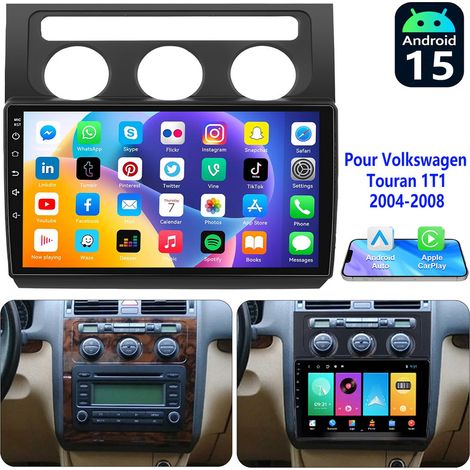 DAB (en option) Pour Volkswagen Touran 1T1 2003-2010 10'' Android 15 Autoradio USB GPS Navi WIFI CarPlay - 2+64G