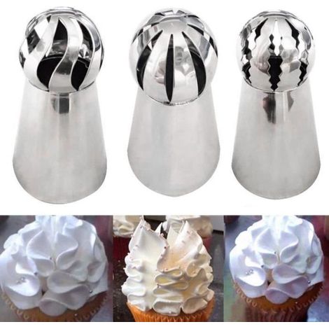 Spritztülle – Blume – 3-teilig – Tortendekoration – Küche – Sahne (1/4)
