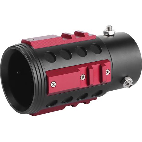 Embout de tuyau d'échappement arrière universel en alliage d'aluminium, style industriel, diamètre 38-63mm, rouge (1/5)