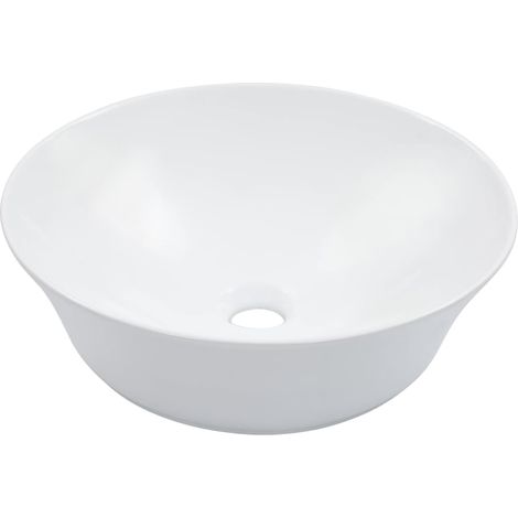 Lavabo da appoggio per l'interno del bagno cabina doccia cabina WC 41 x 12,5 cm ceramica bianca 020002616