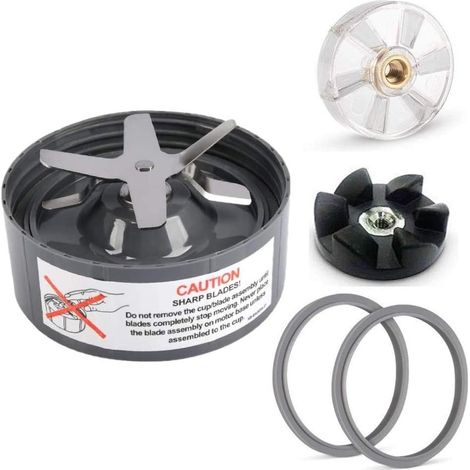 Kit de repuesto de cuchillas de 5 piezas para Nbullet, cuchilla premium a prueba de fugas para exprimidor con piñón, base superior y junta de silicona - Pieza 600W / 900W (1/5)