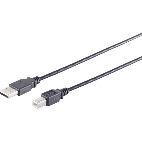 S-IMPULS USB-A Adapterkabel USB-B 2.0 schwarz 1,8m