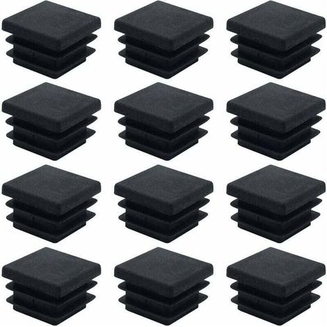 40 Pièces Embouts Carrés pour Meubles Bouchons de , XU,Plastique 20mm 20mm, XU,Tube Tapis Antidérapant Embout Rectangulaire d'Insertion Cache-Tuyau Chaises Burea KZQ - KZQ