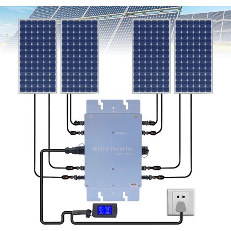 1200 W WVC Balkonzentrale Modul-Wechselrichter Microinverter 4x MPP Tracker 220 V