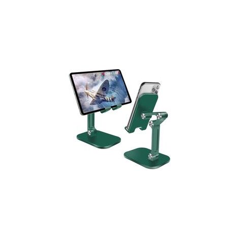 Soporte de escritorio Crezuo para teléfono, soporte plegable para smartphone con altura y ángulo ajustables, estación de acoplamiento para smartphones, iPads y tabletas (de 4 a 10,5 pulgadas).