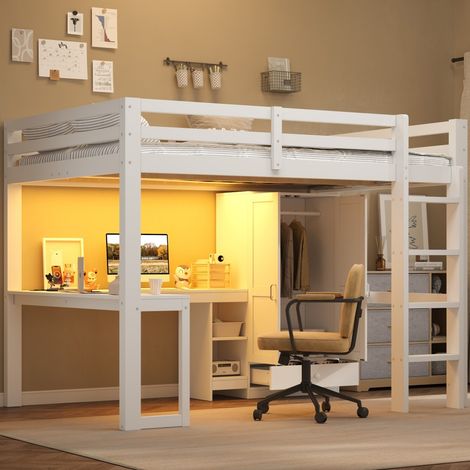 Optimisation Rangement Armoire Dressing Penderie 90x50x200 cm avec 2 Tiroirs et Tringle pour Chambre et Bureau (1/5)