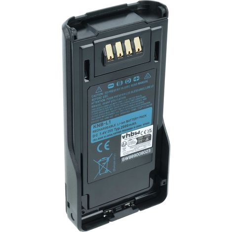 vhbw Akku Ersatz für Kenwood KNB-L2M, KNB-L2, KNB-L1, KNB-LS5, KNB-L3M, KNB-LS6, KNB-L3 für Funkgerät, Walkie Talkie (2000 mAh, 7,4 V, Li-Ion)