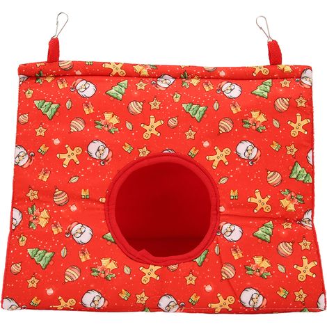 1 lit suspendu pour perroquet, nid triangulaire moelleux en polyester et velours, hamac confortable pour repos, jeu et cachette (1/5)