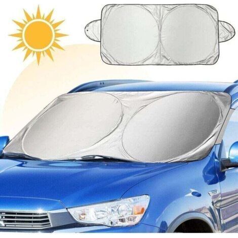 Pare-Soleil Voiture pour Pare-Brise Avant, Pare-Soleil pour Pare-Brise Anti-UV et Isolation Thermique, Pare-Soleil Pliable pour Voiture Adapté à la Plupart des Véhicules, Argenté 160 x 80 (1/4)