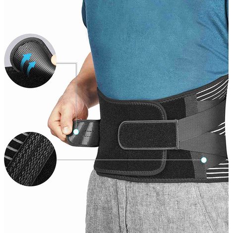 Ceinture de Protection de taille pressurisée, ceinture de soutien lombaire respirante pour le sport, pour femmes et hommes (1/5)