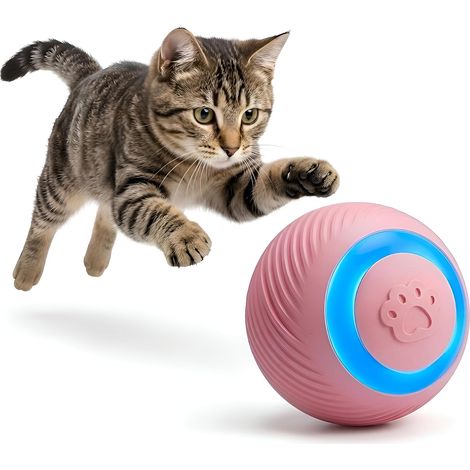Balle interactive pour chat - Jouet interactif automatique et rechargeable pour chats de petite, moyenne et grande taille, pour les occuper. (1/5)