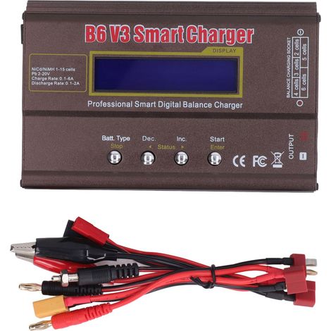 Professionelles digitales 2S-6S Smart-Ladegerät B6 V3 100-240V AC Elektromotorteile