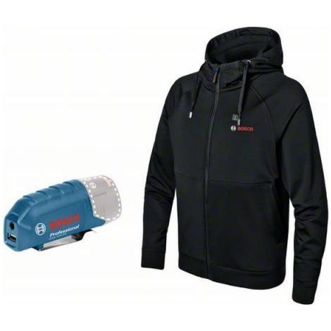 Bosch beheizbare Sweatjacke / Heizjacke GHH 12+18V XA (Basic Version) ohne Akku Gr. M schwarz (1/3)