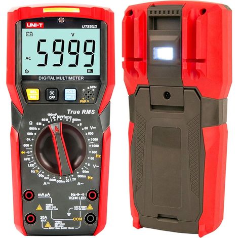 Multimètre Numérique Professionnel – Testeur électrique AC/DC, Continu, Résistance, Diodes – Sans Batterie