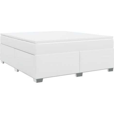 vidaXL Giroletto a Molle con Materasso Bianco 180x200 cm in Similpelle (1/5)