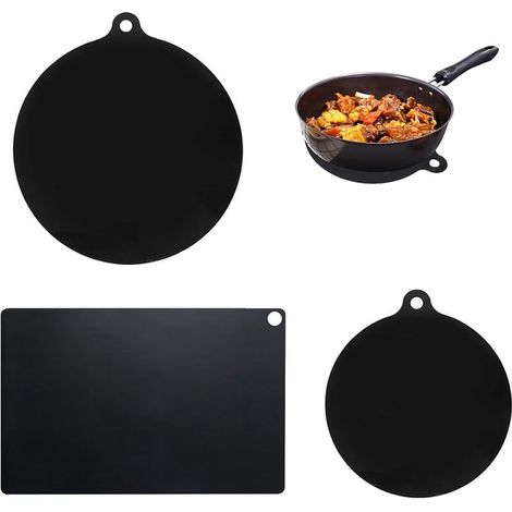 Induktionskochfeld-Schutzmatte – Hitzebeständig – 3er-Set – Silikon und Fiberglas (1/5)