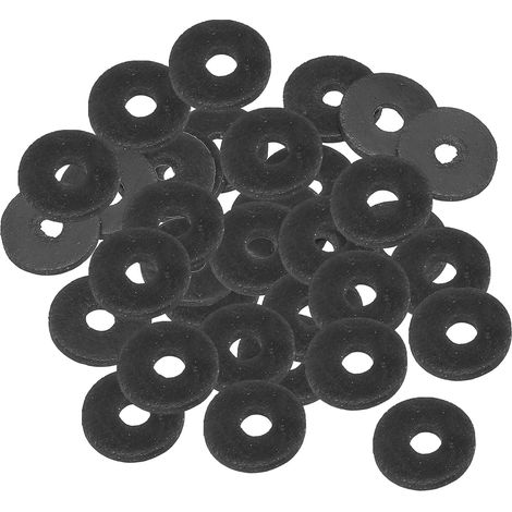 M5 Joint Plat En Caoutchouc, 40 Pièces 5mm DI 18mm DE 2mm Épais Joint D'étanchéité Espaceur Pour Robinet Tuyau Raccord Boulon, Noir (1/5)