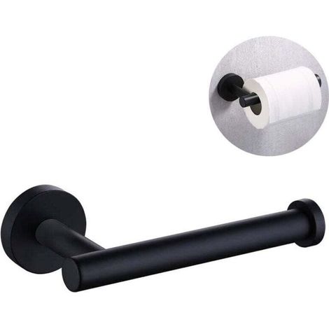 Porte-Papier toilette En Acier Inoxydable mat en SUS304 , Distributeur De Porte-Rouleau De Papier Hygiénique À Moitié Ouvert, Soutienmural Rond Pour Salle De Bain Et Cuisine ---- Noir
