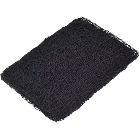 Tessuto nero strappato dall'aspetto inquietante, decorazione - 76 cm x 180 cm