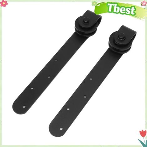 Tbest Quincaillerie de porte de grange Kit de Quincaillerie pour Porte de Grange Coulissante, Système de quincaillerie massette (1/5)