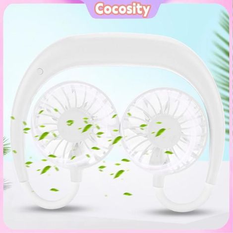 Ventilateur Suspendu au Cou - COCOSITY - ZY-A1 - USB Rechargeable - 3 Vitesses - Blanc (1/4)
