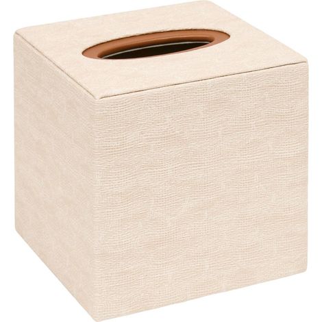 Caja de pañuelos «Whisky», cuadrada, 14 x 14 cm, color beige - Atmosphera créateur d'intérieur (1/2)