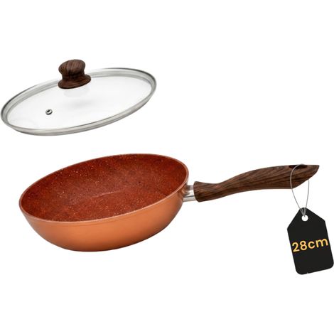 Granit Sauteuse 28 cm KitchenPro - Antihaftbeschichtet + Deckel (1/5)