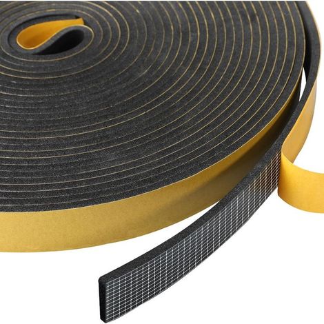 Selbstklebendes Dichtungsband, 20 mm (L) x 3 mm (E), Fensterdichtung, selbstklebende Schaumstoff-Türdichtung, Isolierschaumband für Türen und Fenster, 10 m Gesamtlänge (1/5)