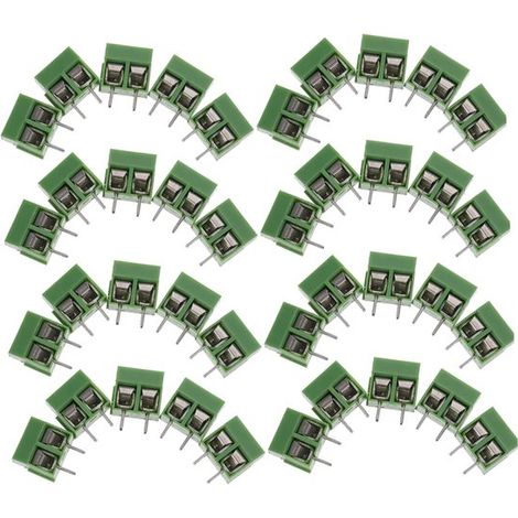 Abrazadera de empalme - Abrazadera de conexión - Terminales de tornillo de 80 piezas, abrazaderas de conexión rápida, acoplamientos para PCB de 2 puertos (1/2)