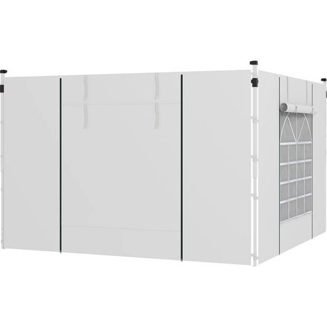 Tente Mur Latéral, 295 x 195 cm, Fenêtre Blanche, 2 Panneaux, Tissu, Accessoires d'Ombre (1/5)