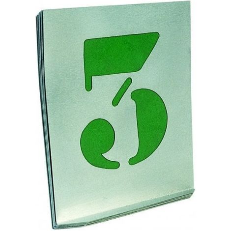 FPLUS numeracion p/rotular 60mm. , Placa de aluminio para rotular numeros de 60 mm.