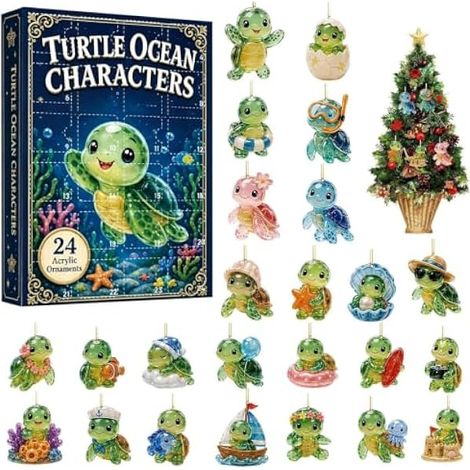 Calendrier de l'Avent de Noël Boîte Calendrier de l'Avent Petite Tortue