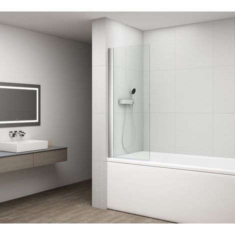Pare-baignoire pivotant ROTA 750 mm, verre transparent (1/2)